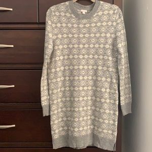 Gap gray fairisle sweater dress
